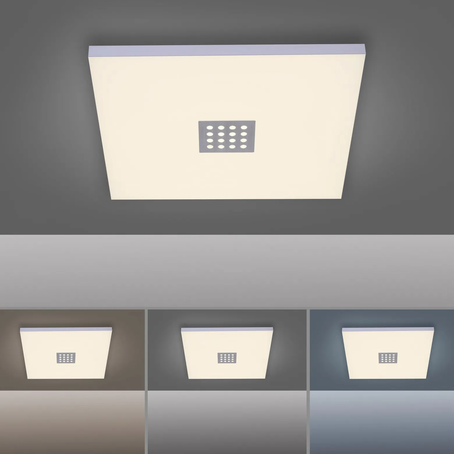 LED-kattovalaisin PURE Neo, 45 cm, alumiini, CCT, kaukosäädin