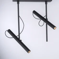 LED-kattovalaisin PURE Tutua, 2-lamppuinen, musta