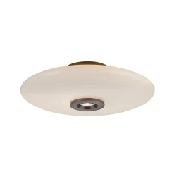LED-kattovalaisin PURE Vitrum, ruskea/opaali, lasi/alumiini, halkaisija 45 cm