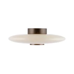 LED-kattovalaisin PURE Vitrum, ruskea/opaali, lasi/alumiini, halkaisija 45 cm