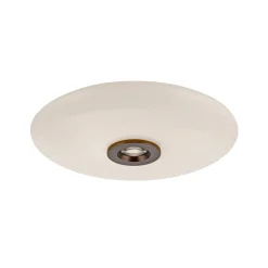LED-kattovalaisin PURE Vitrum, ruskea/opaali, lasi/alumiini, halkaisija 45 cm