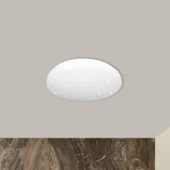 LED-kattovalaisin Reva Star, Ø 50 cm, valkoinen, muovia