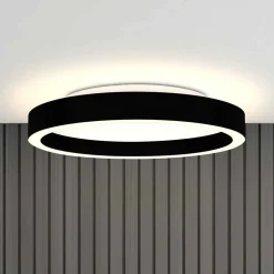 LED-kattovalaisin Ringlux, musta, Ø 30 cm, metalli, 2700 K