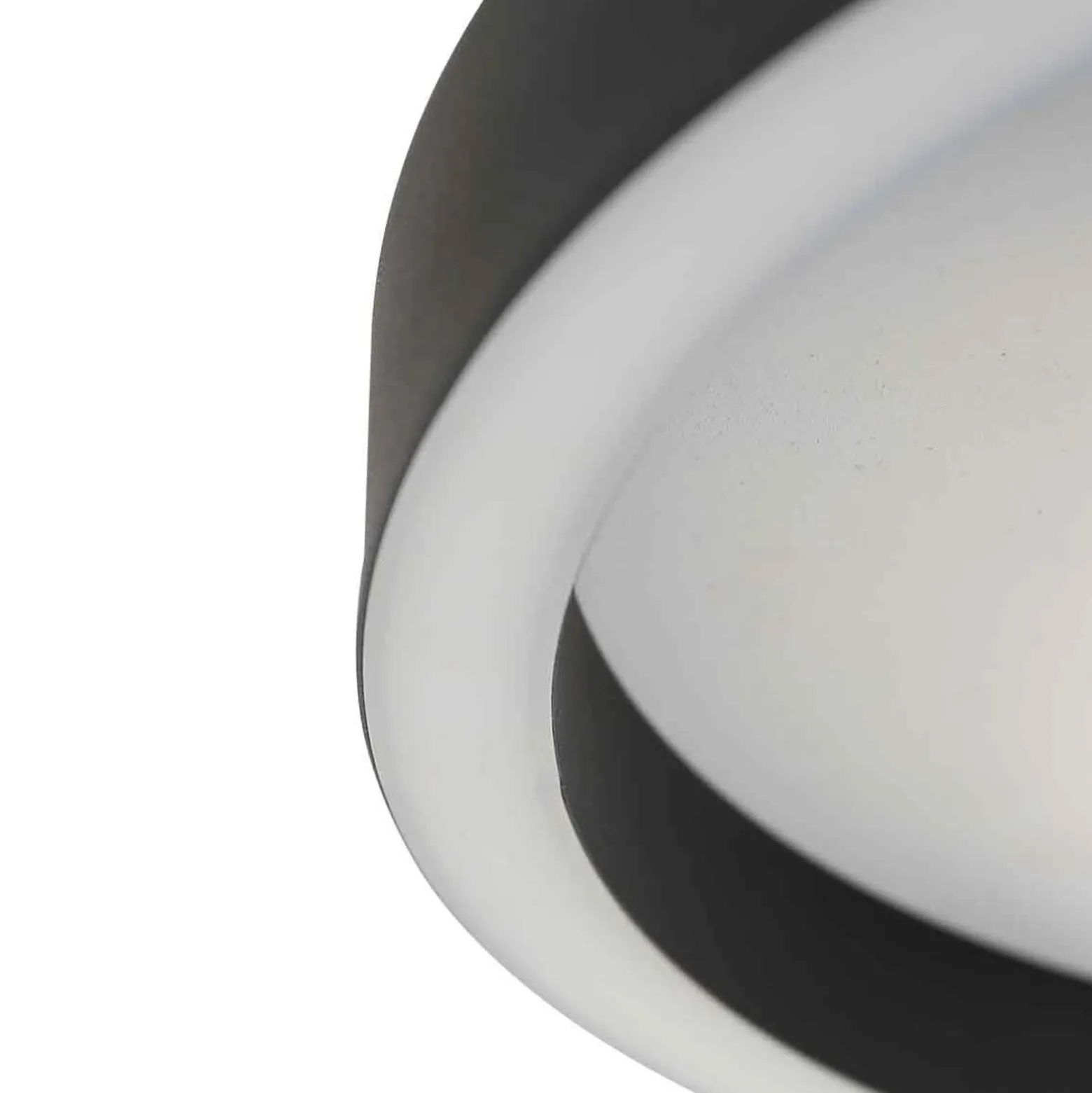 LED-kattovalaisin Ringlux, musta, Ø 30 cm, metalli, 2700 K
