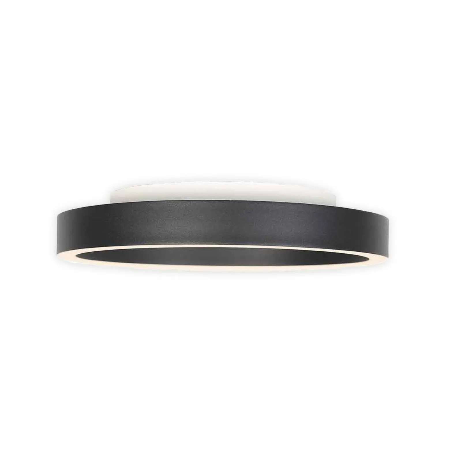 LED-kattovalaisin Ringlux, musta, Ø 30 cm, metalli, 2700 K