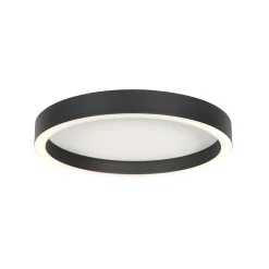 LED-kattovalaisin Ringlux, musta, Ø 30 cm, metalli, 2700 K