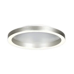 LED-kattovalaisin Ringlux, teräksenharmaa, Ø 40 cm, metalli, 2700 K