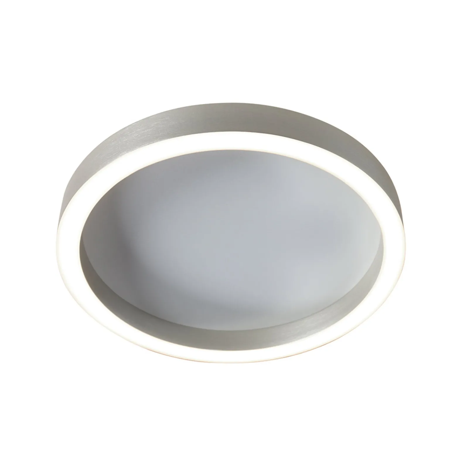 LED-kattovalaisin Ringlux teräsharmaa, Ø 30 cm, metalli, 2700 K