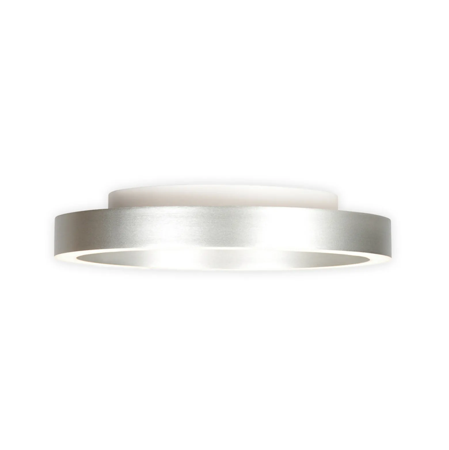 LED-kattovalaisin Ringlux teräsharmaa, Ø 30 cm, metalli, 2700 K