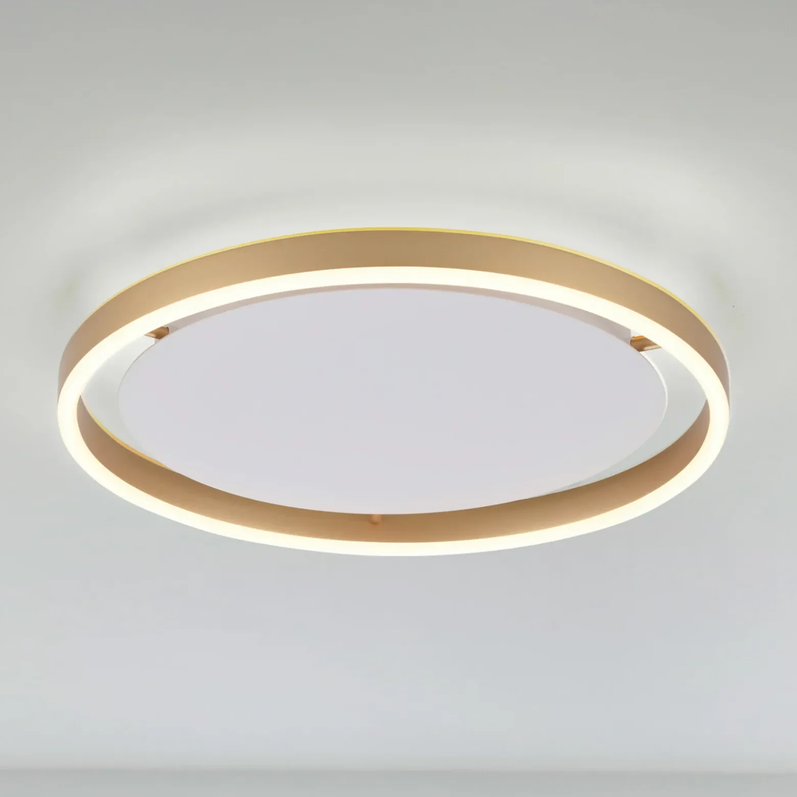 LED kattovalaisin Ritus, Ø 39.3cm matta messinki