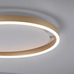 LED kattovalaisin Ritus, Ø 39.3cm matta messinki