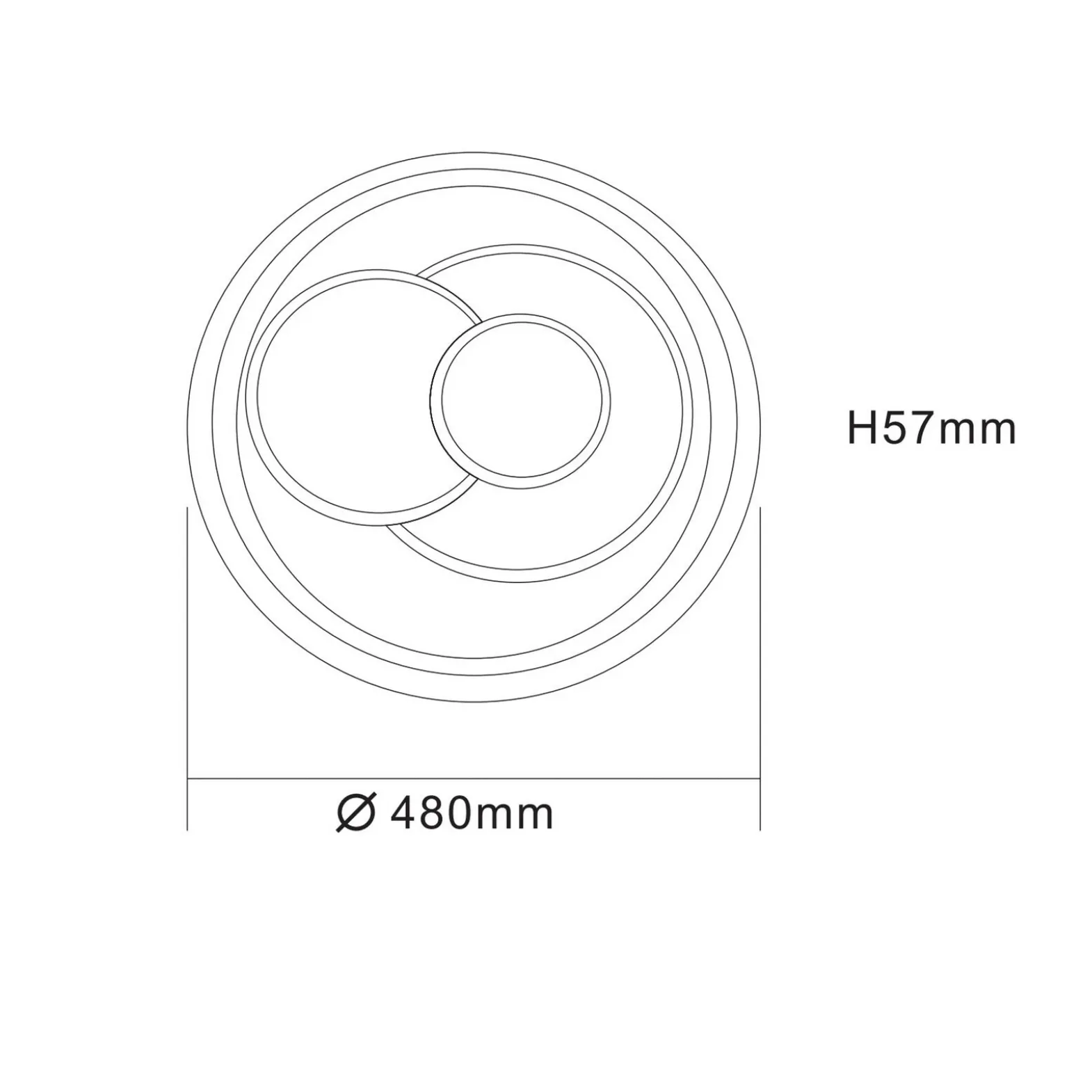 LED-kattovalaisin Ruiz I, valkoinen/hopea, halkaisija 48 cm, CCT