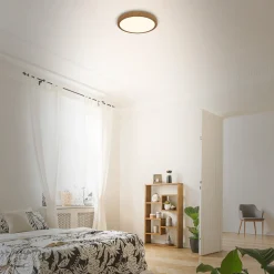 LED-kattovalaisin Runa Wood wood look 3000 K Ø28cm Ø28cm