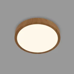 LED-kattovalaisin Runa Wood wood look 3000 K Ø28cm Ø28cm