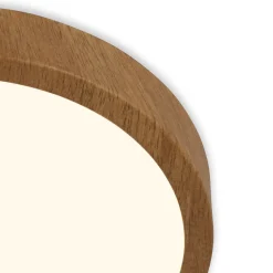LED-kattovalaisin Runa Wood wood look 3000 K Ø28cm Ø28cm