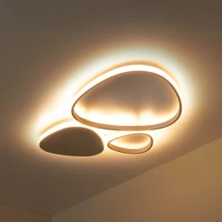 LED-kattovalaisin Samling, pituus 62 cm, taupe, metalli