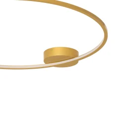 LED-kattovalaisin Saturno, kulta, Ø 80 cm, metalli, 4 000 K