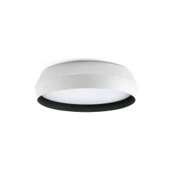 LED-kattovalaisin Shoku, valkoinen/musta, alumiini/PMMA, Ø 35 cm