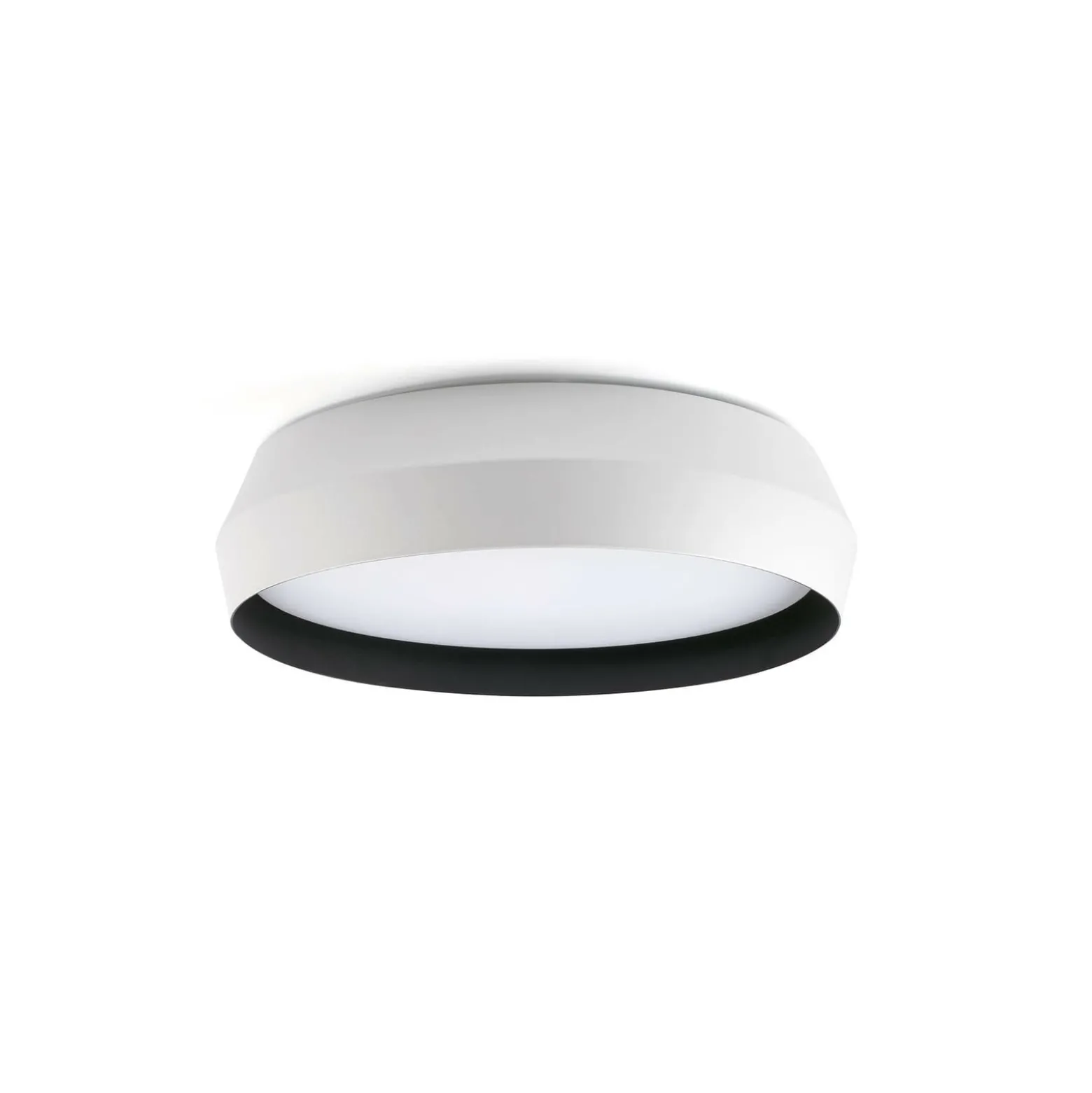 LED-kattovalaisin Shoku, valkoinen/musta, alumiini/PMMA, Ø 35 cm