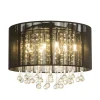 LED-kattovalaisin Sierra, silkkivarjostin, riipus