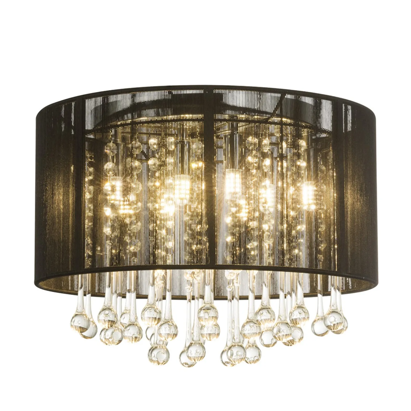 LED-kattovalaisin Sierra, silkkivarjostin, riipus