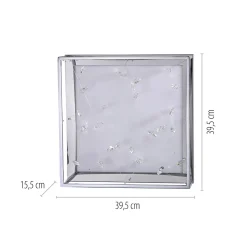 LED-kattovalaisin SKINA, kromi, 40 cm, CCT, himmennettävä, kaukosäädin