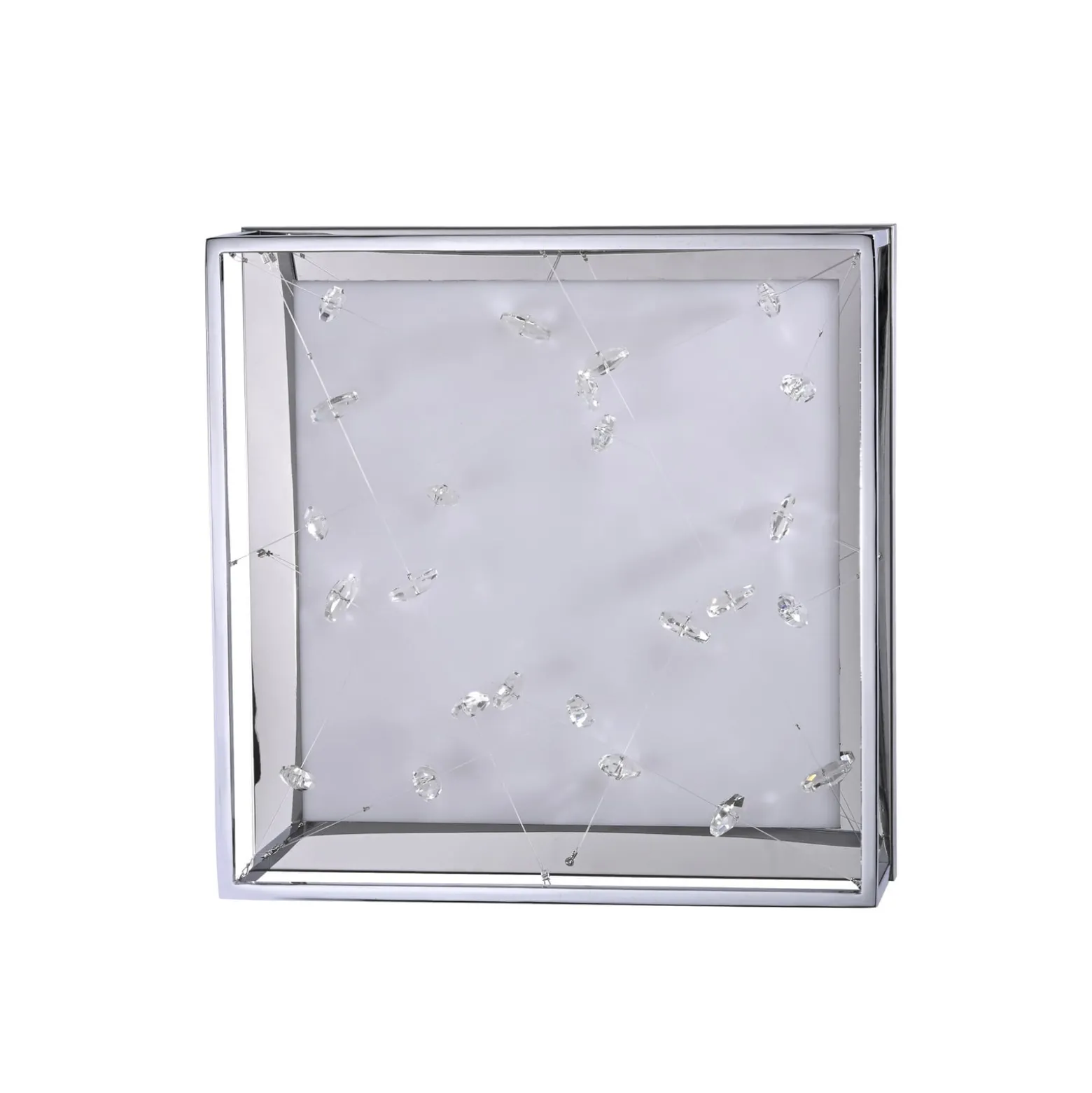 LED-kattovalaisin SKINA, kromi, 40 cm, CCT, himmennettävä, kaukosäädin