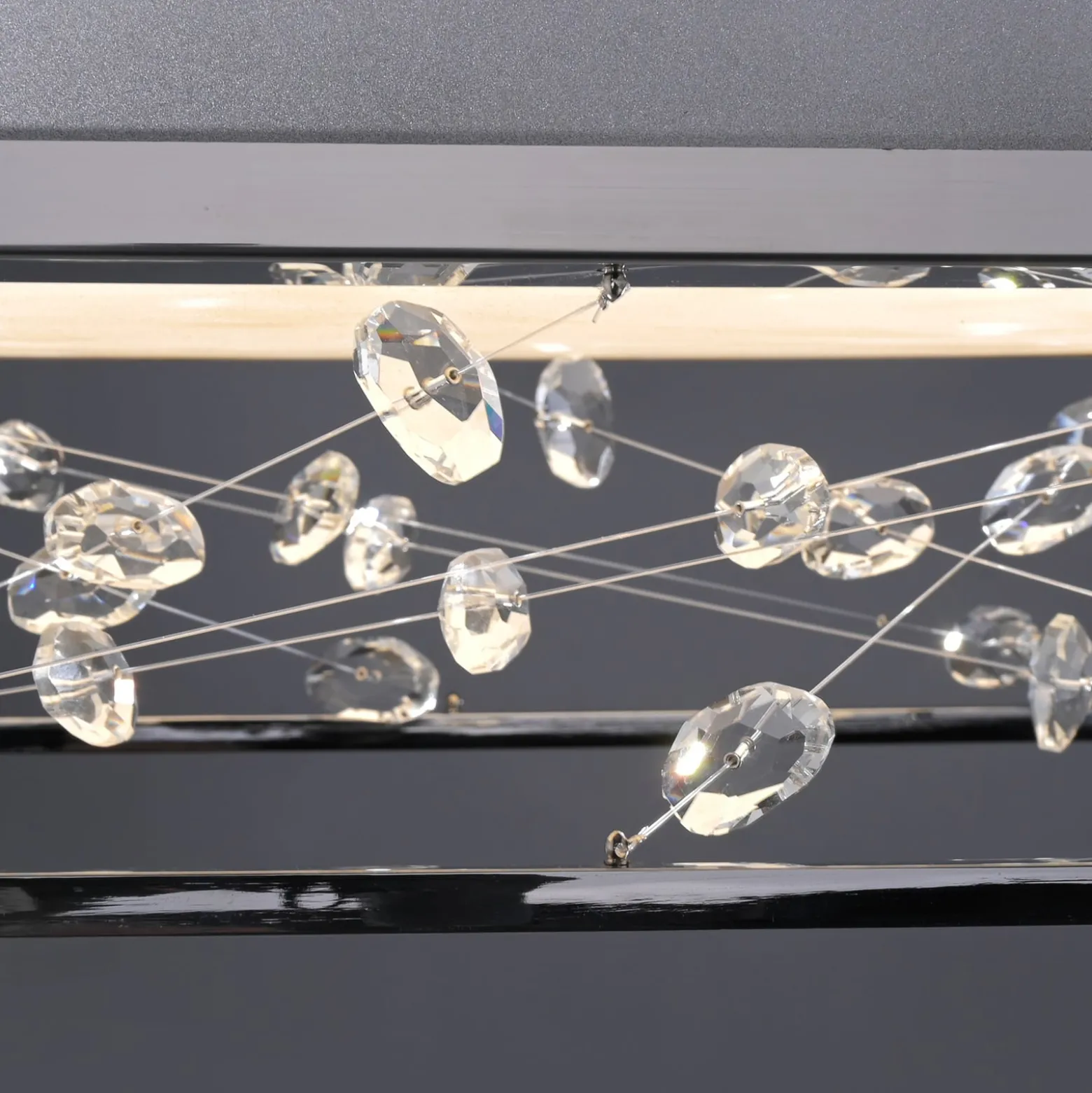 LED-kattovalaisin SKINA, kromi, 40 cm, CCT, himmennettävä, kaukosäädin