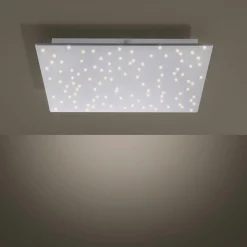 LED-kattovalaisin Sparkle CCT him., teräs, 45x45cm