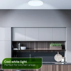 LED-kattovalaisin Tava A, CCT, Ø 29 cm, valkoinen, kaukosäädin