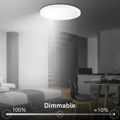 LED-kattovalaisin Tava A, CCT, Ø 29 cm, valkoinen, kaukosäädin