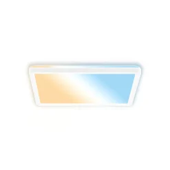 LED-kattovalaisin Tava A, CCT, 29 x 29 cm, valkoinen, kaukosäädin