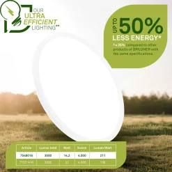 LED-kattovalaisin Tava A, Ø 42 cm, muovia, valkoinen