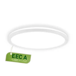 LED-kattovalaisin Tava A, Ø 29 cm, muovia, valkoinen
