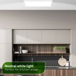 LED-kattovalaisin Tava A, 58x20 cm, muovia, valkoinen