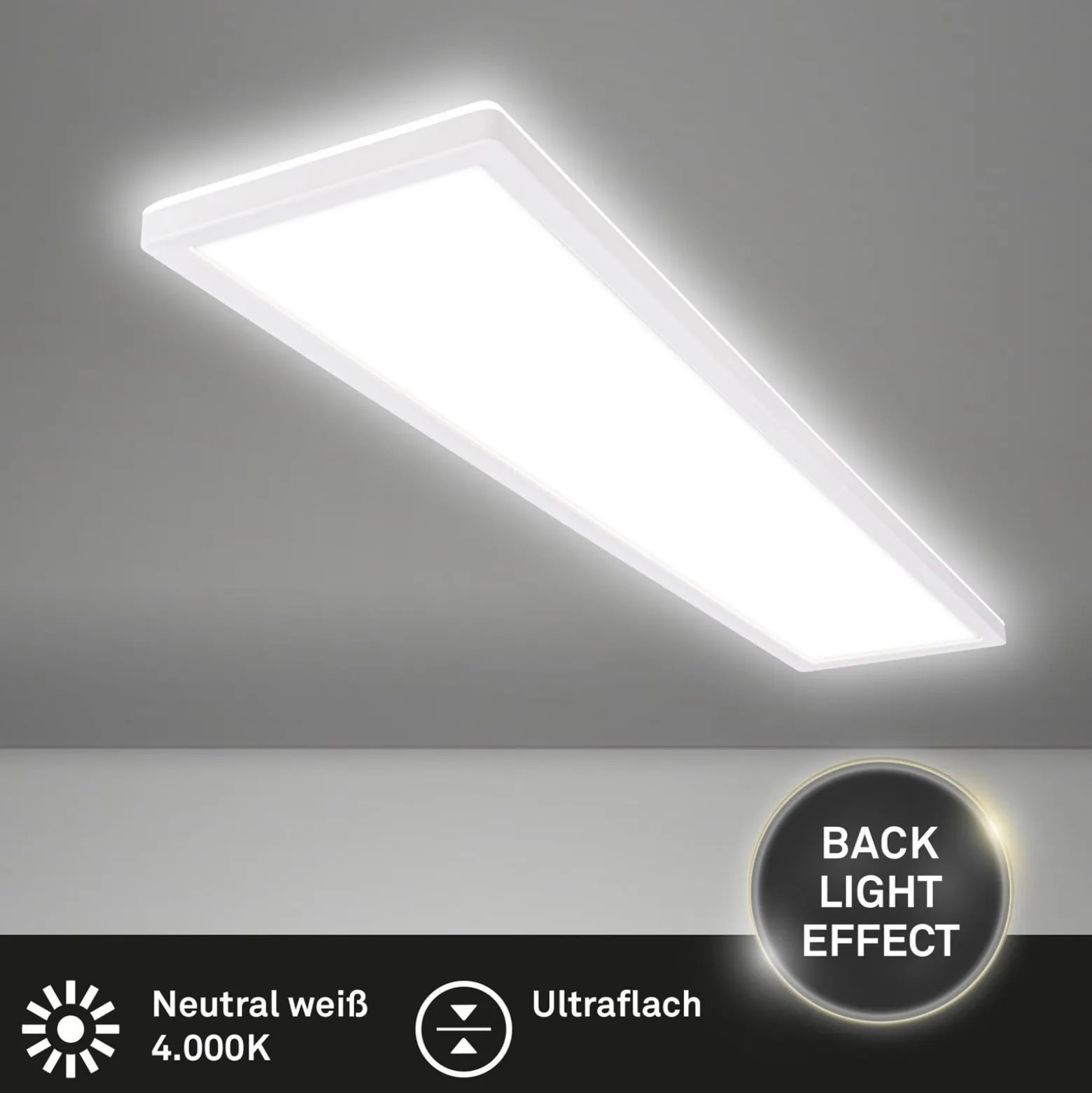 LED-kattovalaisin Tava, valkoinen, muovia, 98 cm, taustavalo