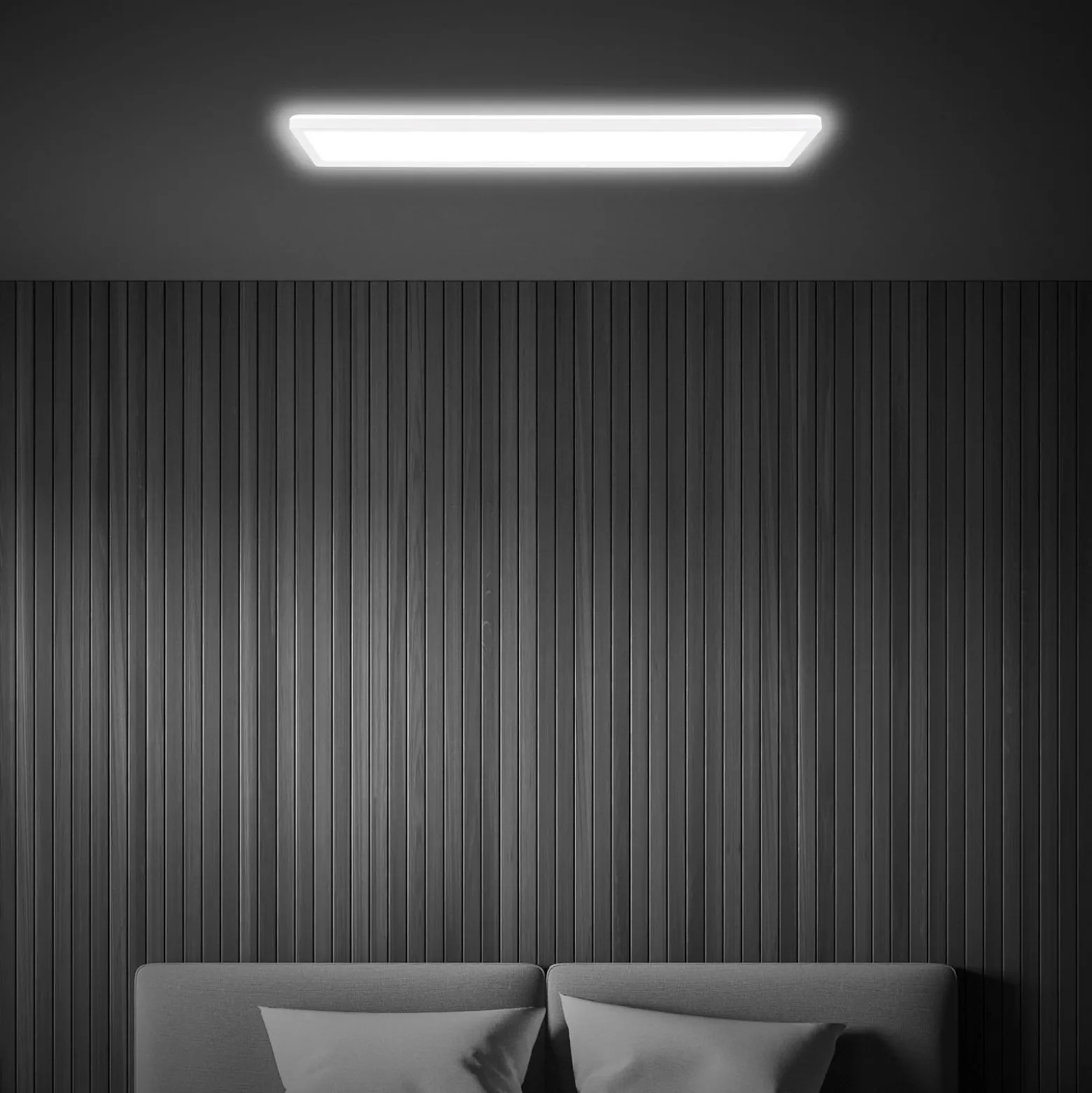 LED-kattovalaisin Tava, valkoinen, muovia, 98 cm, taustavalo