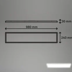 LED-kattovalaisin Tava, valkoinen, muovia, 98 cm, taustavalo