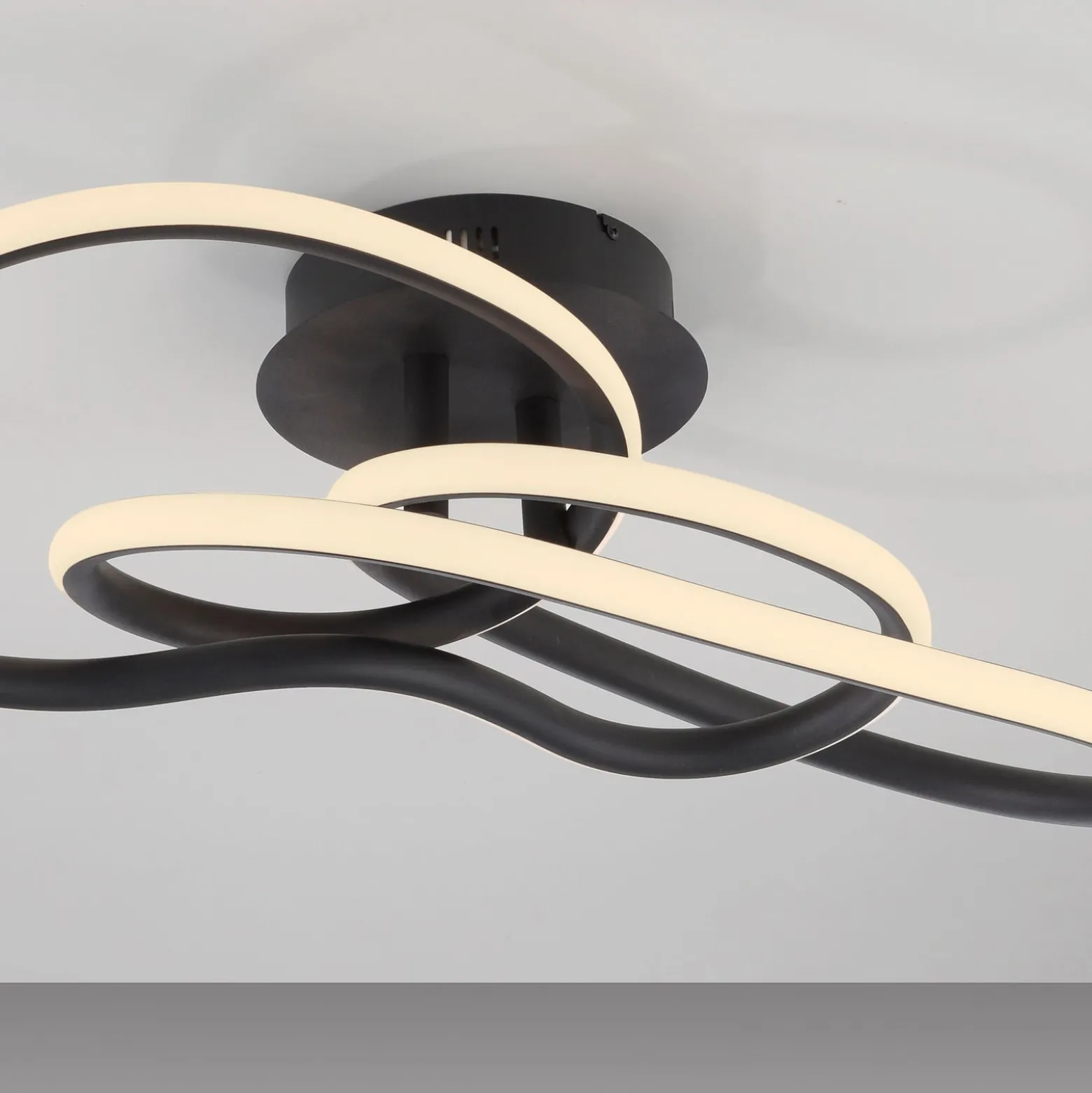 LED-kattovalaisin TWIST, musta, pituus 90 cm, metallinen, Switchdim,