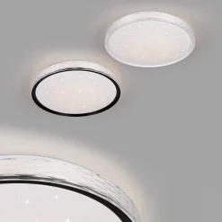 LED-kattovalaisin Varda, valkoinen, Ø 39 cm, kaukosäädin