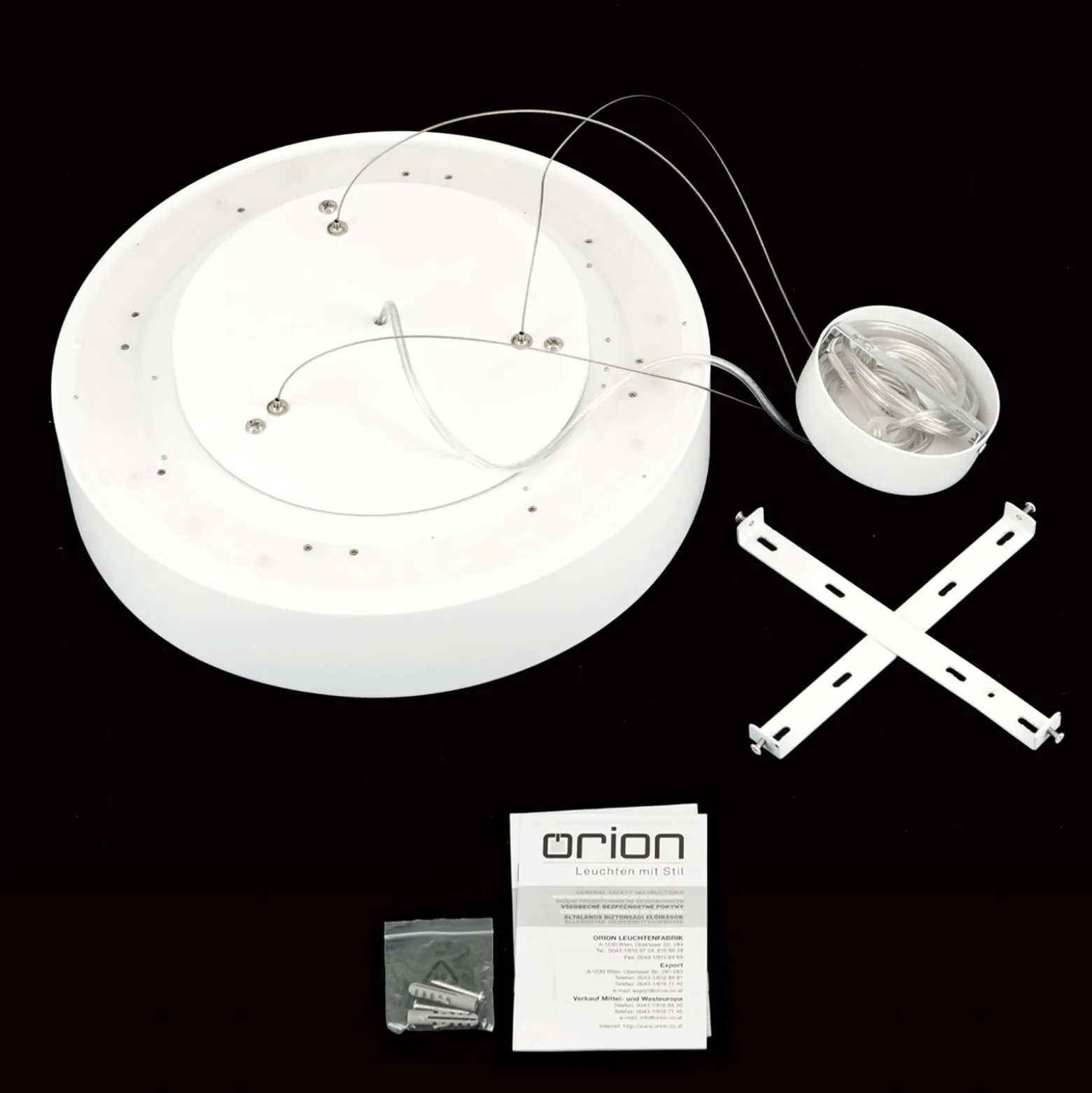 LED-kattovalaisin VARIO, Ø 40 cm, valkoinen, metalli, CCT, himmennettävä