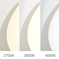 LED-kattovalaisin VARIO, Ø 40 cm, valkoinen, metalli, CCT, himmennettävä