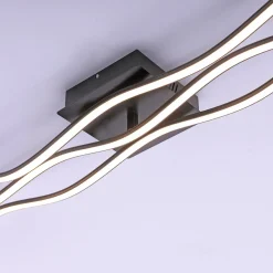 LED-kattovalaisin Wave 3 000 K 137,5 x 16 cm musta