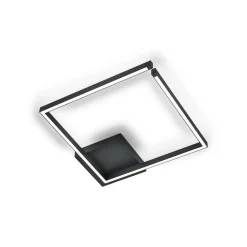 LED-kattovalaisin Yoko-Q500, musta, 50x50 cm, alumiinia