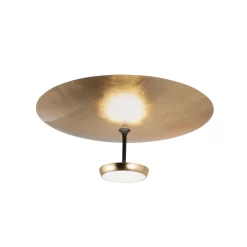 LED-kattovalaisin Yuko, kulta/musta, metalli, 23 cm, himmennettävä
