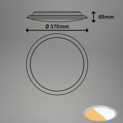 LED-kattovalo 3767014 CCT-kytkimellä IP44 kromi