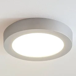 LED-kattovalo Marlo hopea 3 000 K pyöreä 25,2 cm