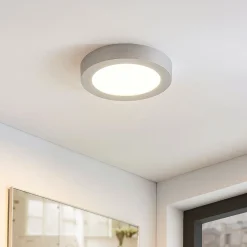 LED-kattovalo Marlo hopea 3 000 K pyöreä 25,2 cm