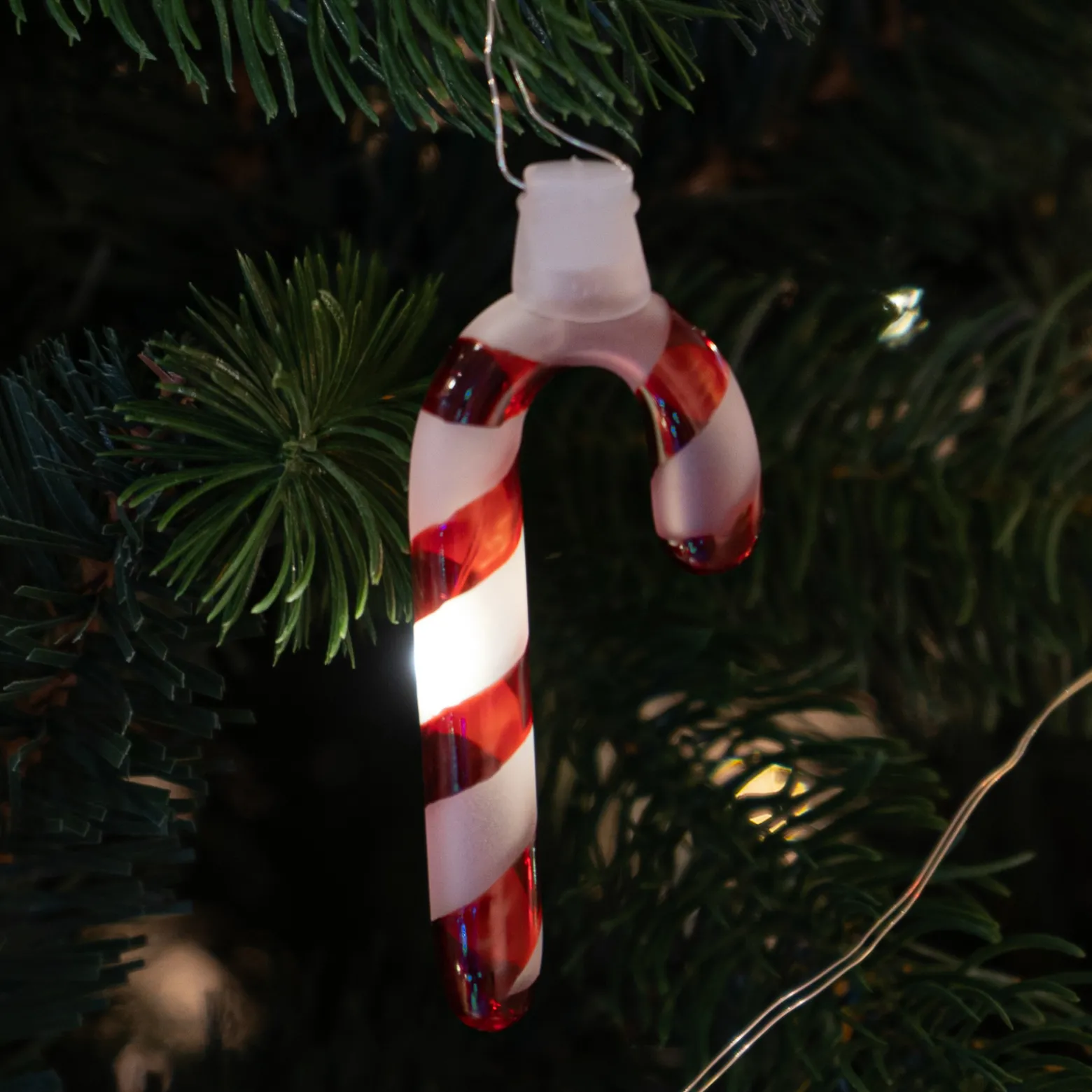 LED-keijuvalot Hannah Candy Cane punainen