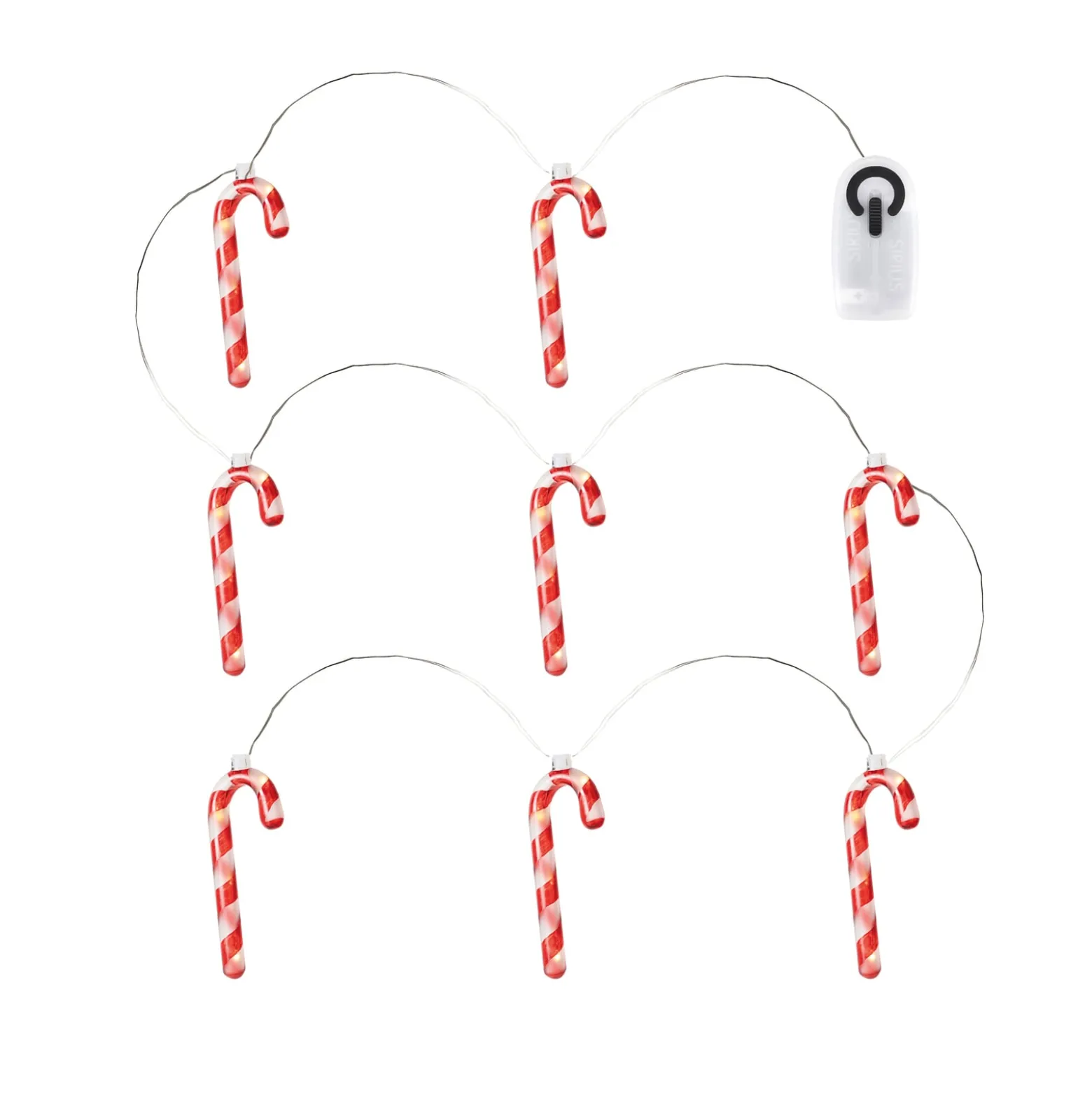 LED-keijuvalot Hannah Candy Cane punainen